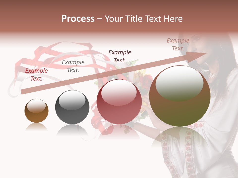 Beautiful Embroidery Red PowerPoint Template