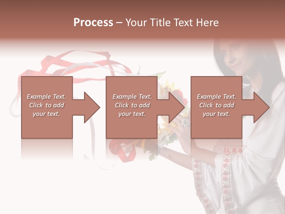 Beautiful Embroidery Red PowerPoint Template
