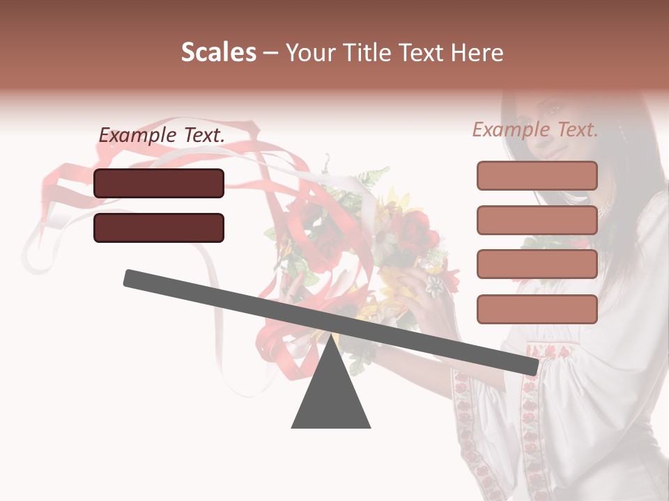 Beautiful Embroidery Red PowerPoint Template
