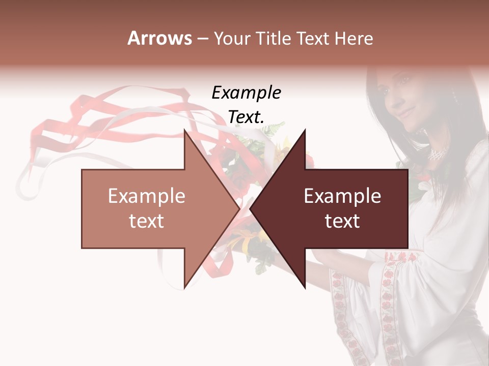 Beautiful Embroidery Red PowerPoint Template