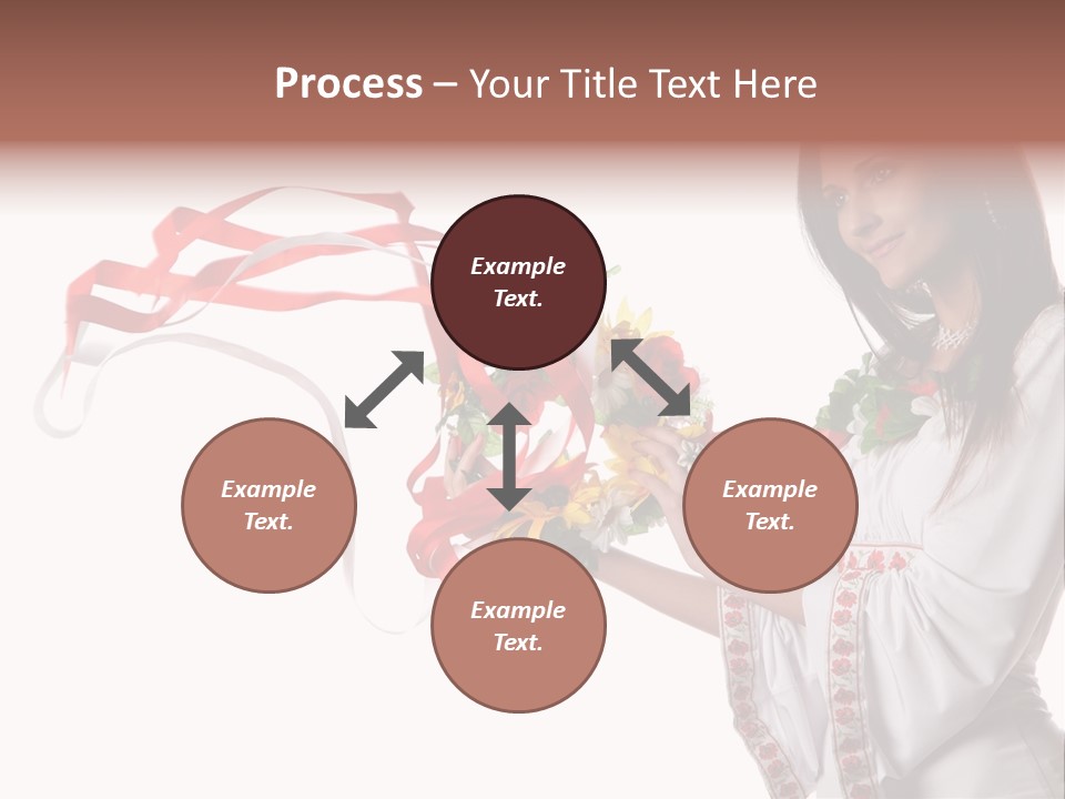 Beautiful Embroidery Red PowerPoint Template