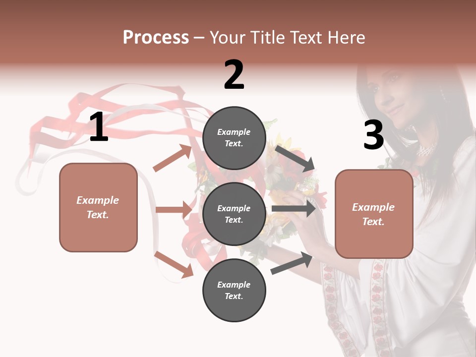 Beautiful Embroidery Red PowerPoint Template