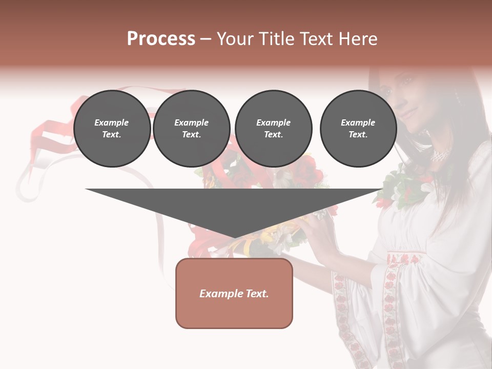 Beautiful Embroidery Red PowerPoint Template