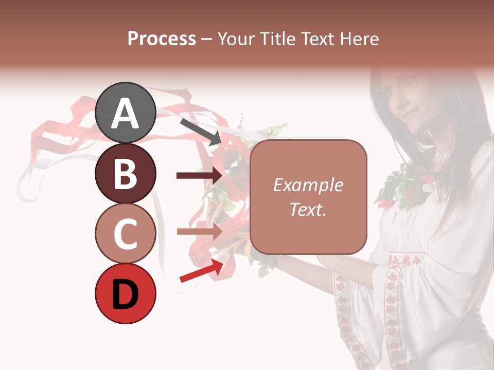 Beautiful Embroidery Red PowerPoint Template
