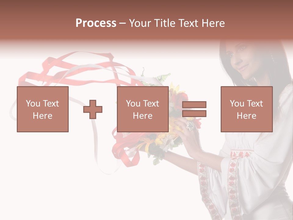 Beautiful Embroidery Red PowerPoint Template