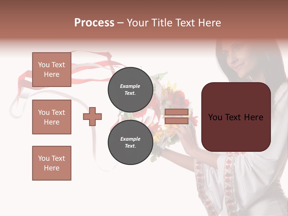 Beautiful Embroidery Red PowerPoint Template