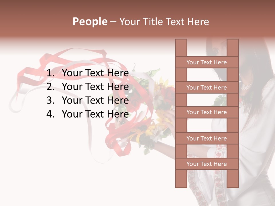 Beautiful Embroidery Red PowerPoint Template