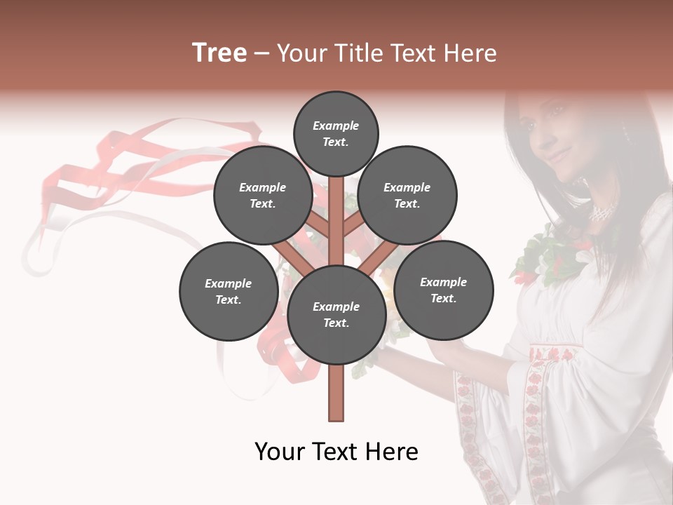 Beautiful Embroidery Red PowerPoint Template