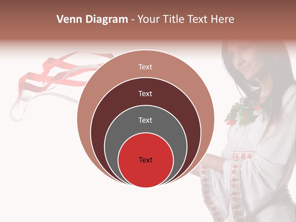 Beautiful Embroidery Red PowerPoint Template