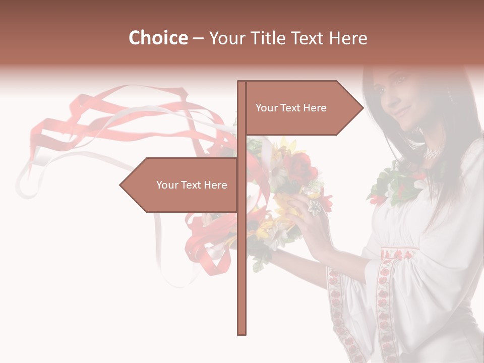 Beautiful Embroidery Red PowerPoint Template