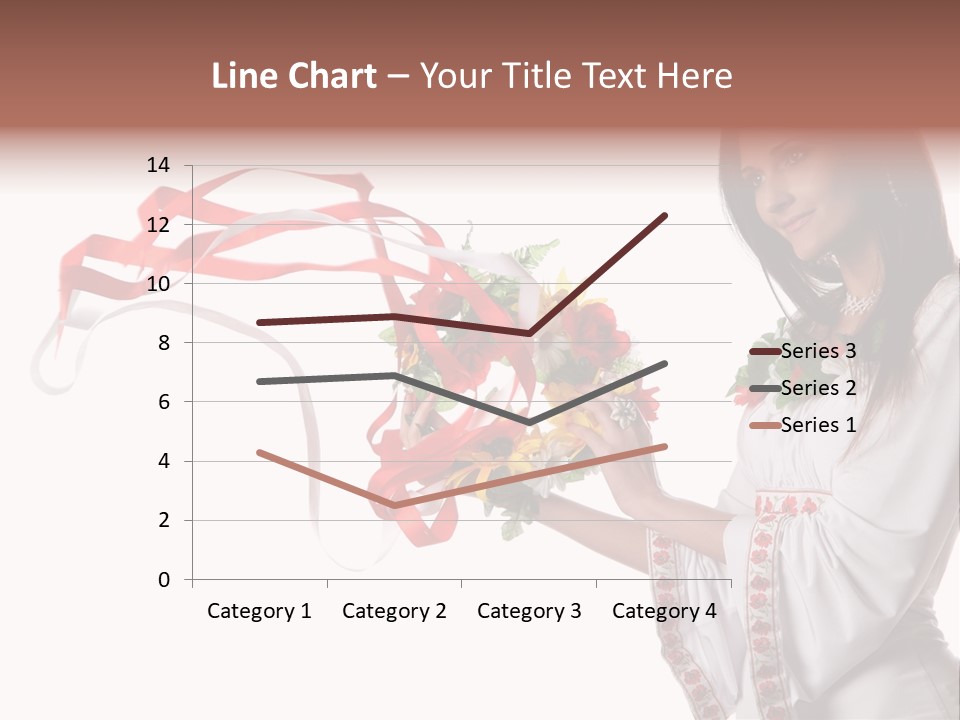 Beautiful Embroidery Red PowerPoint Template