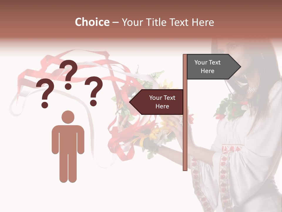 Beautiful Embroidery Red PowerPoint Template