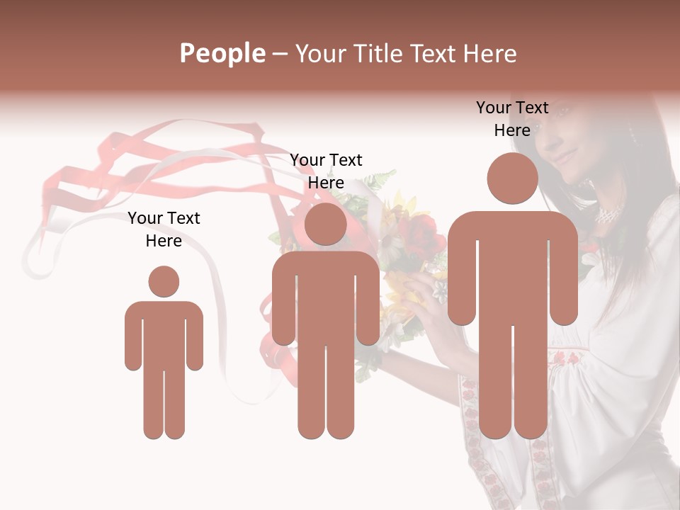 Beautiful Embroidery Red PowerPoint Template