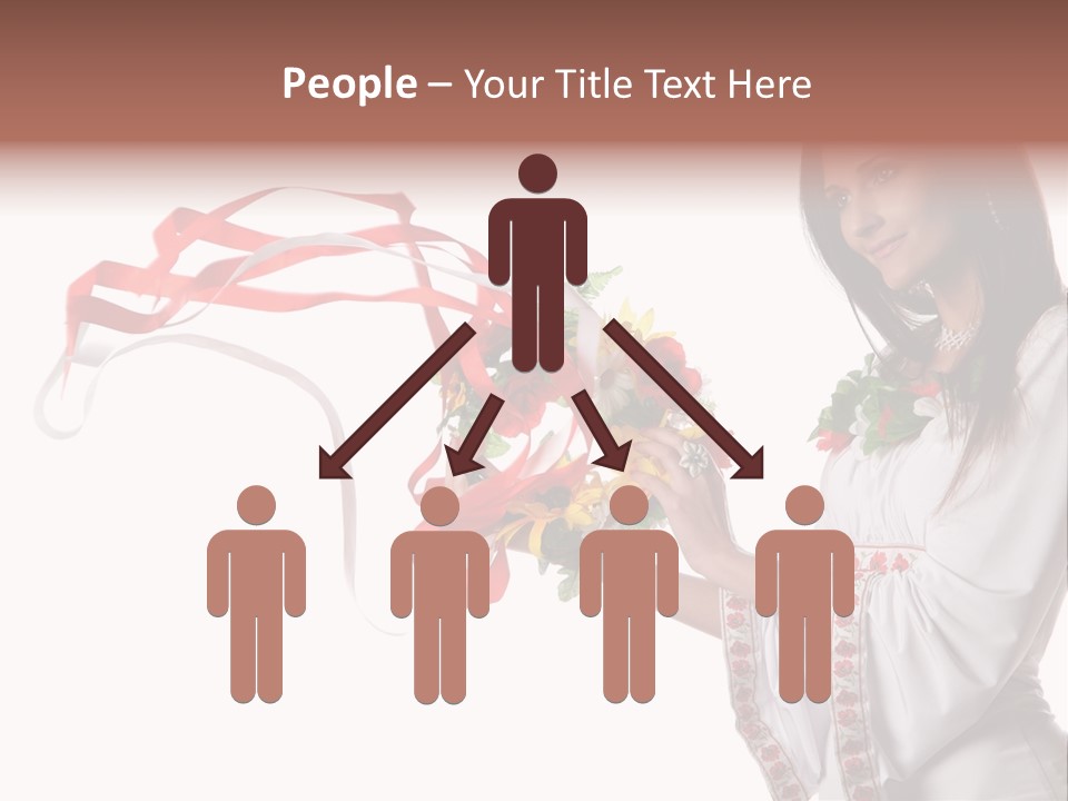 Beautiful Embroidery Red PowerPoint Template