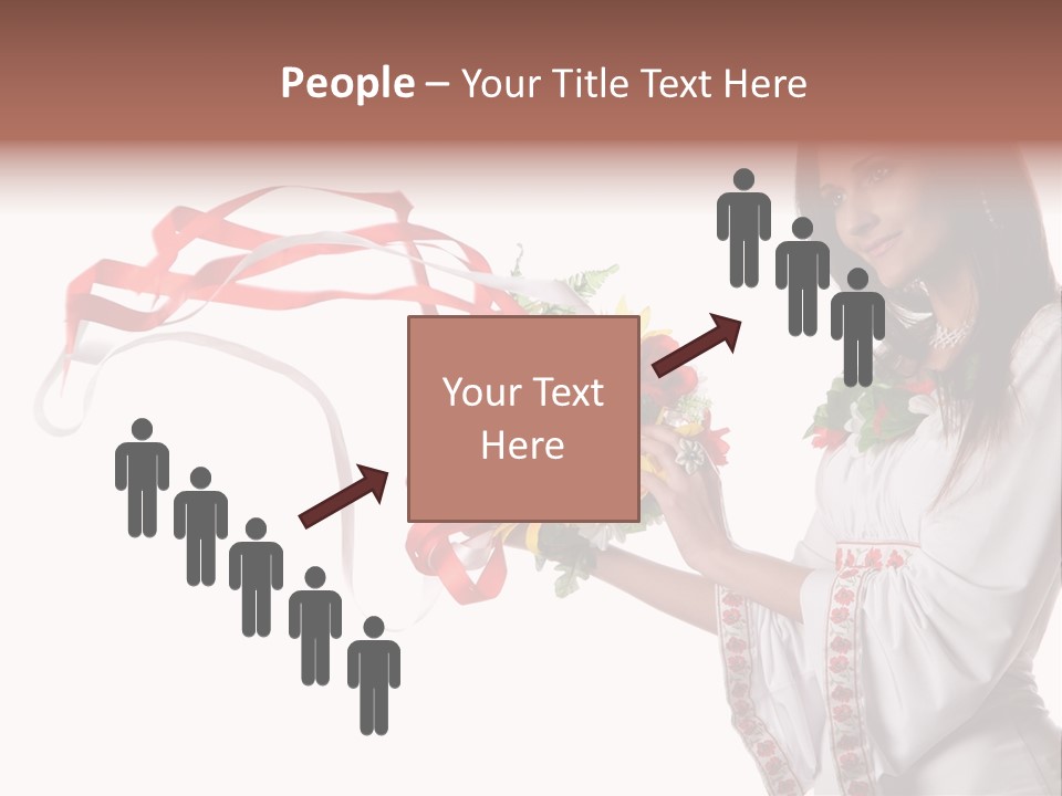 Beautiful Embroidery Red PowerPoint Template