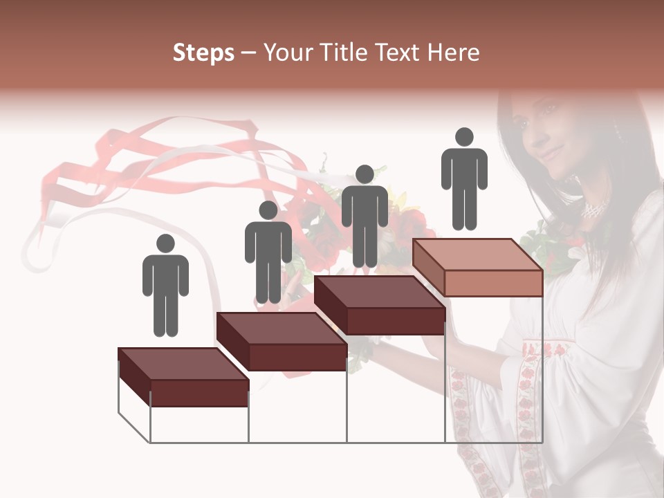 Beautiful Embroidery Red PowerPoint Template