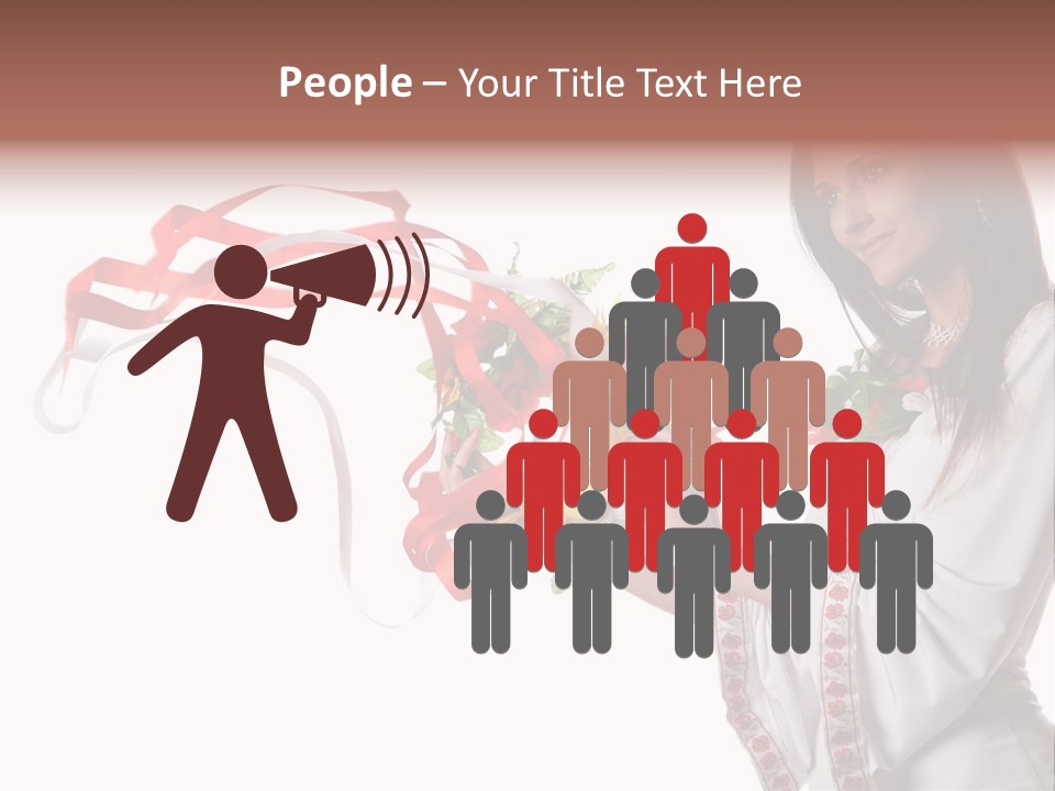 Beautiful Embroidery Red PowerPoint Template