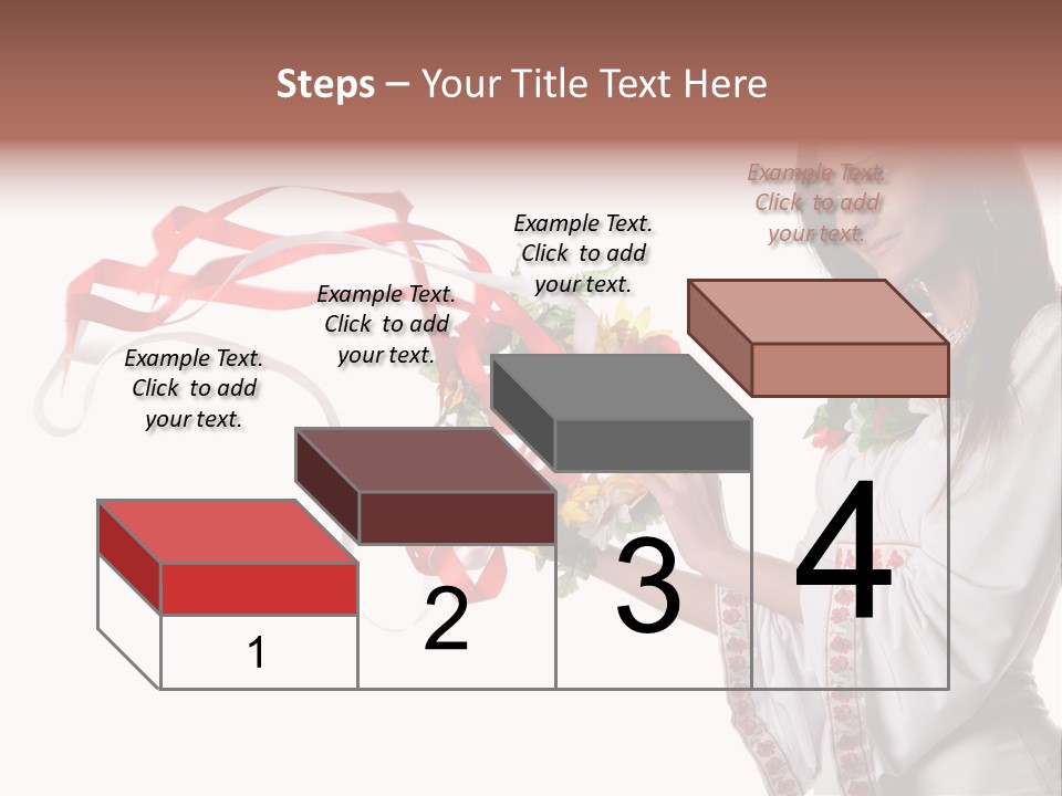 Beautiful Embroidery Red PowerPoint Template