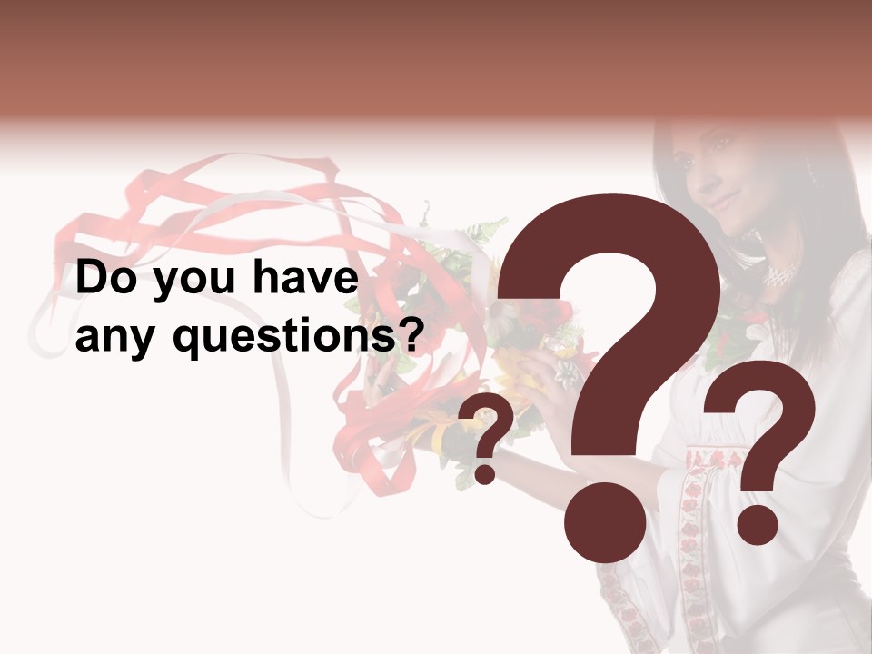 Beautiful Embroidery Red PowerPoint Template