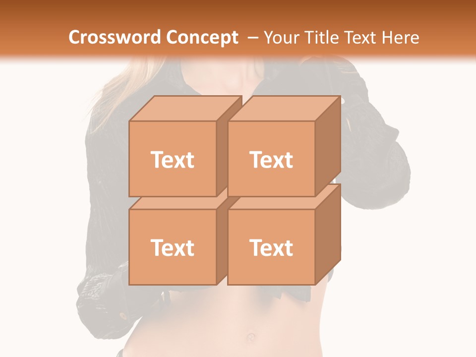 Beautiful Jeans Portrait PowerPoint Template