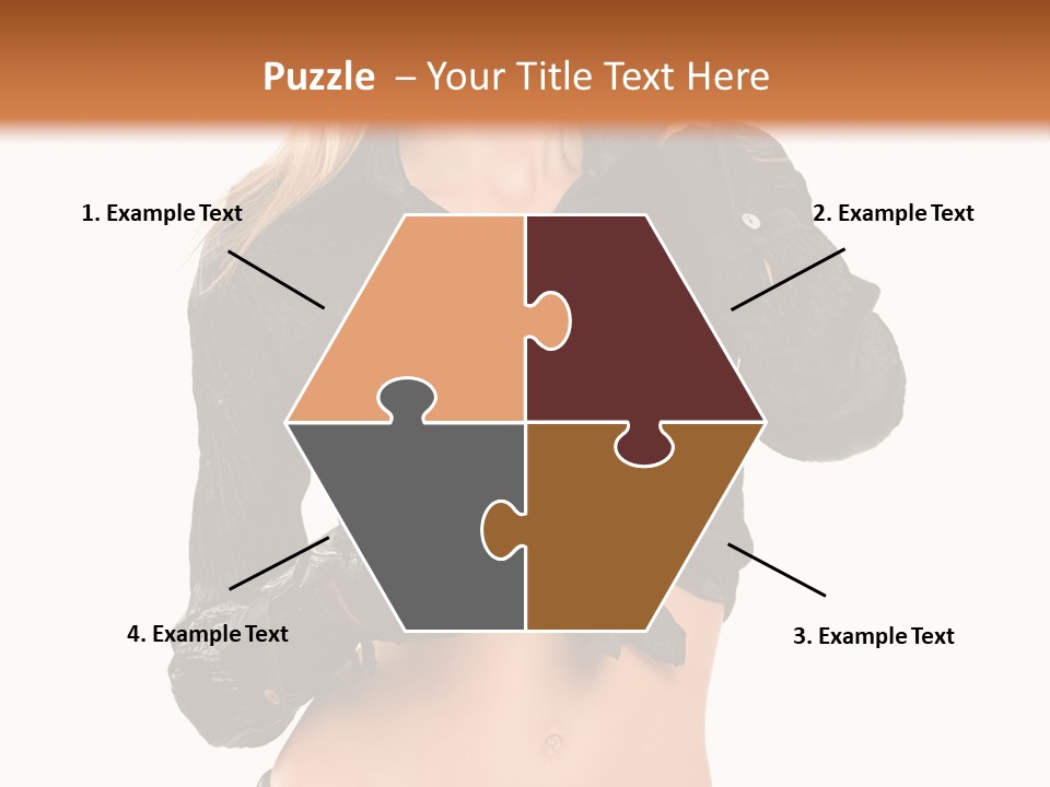 Beautiful Jeans Portrait PowerPoint Template