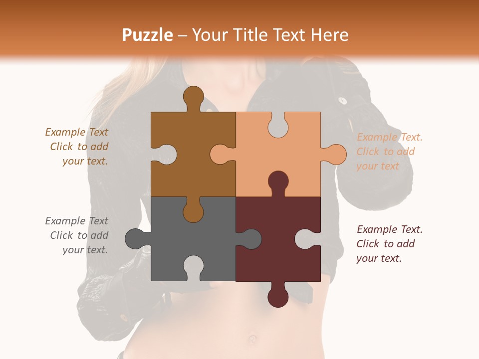 Beautiful Jeans Portrait PowerPoint Template