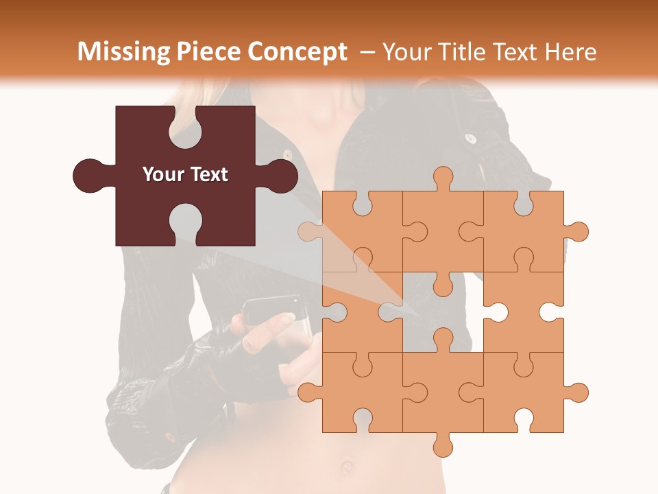 Beautiful Jeans Portrait PowerPoint Template