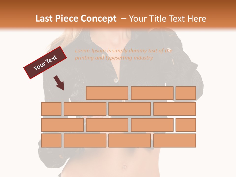 Beautiful Jeans Portrait PowerPoint Template