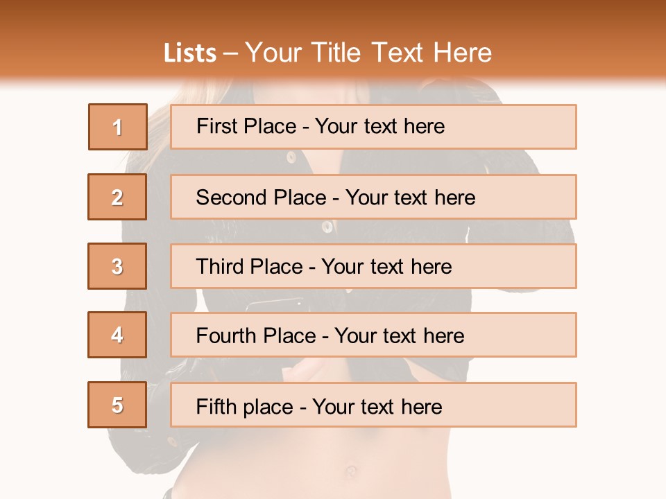 Beautiful Jeans Portrait PowerPoint Template