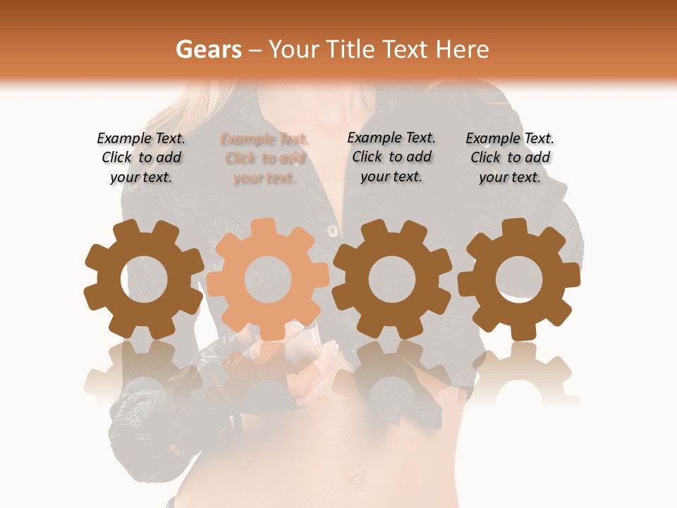 Beautiful Jeans Portrait PowerPoint Template