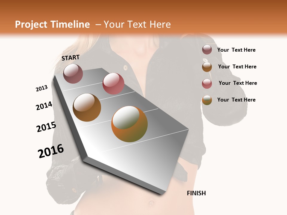 Beautiful Jeans Portrait PowerPoint Template