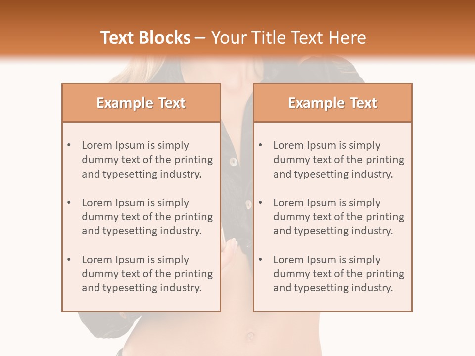 Beautiful Jeans Portrait PowerPoint Template