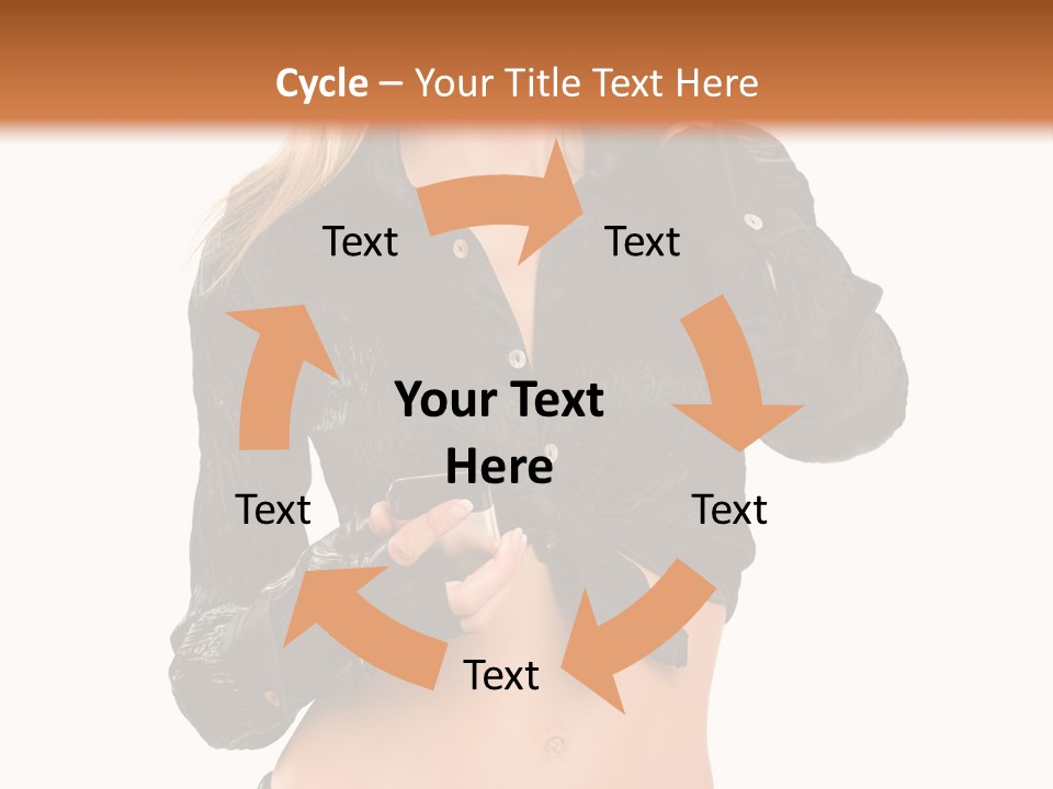 Beautiful Jeans Portrait PowerPoint Template