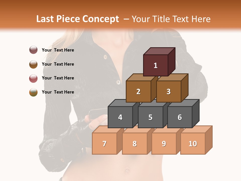 Beautiful Jeans Portrait PowerPoint Template