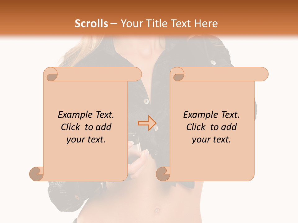 Beautiful Jeans Portrait PowerPoint Template