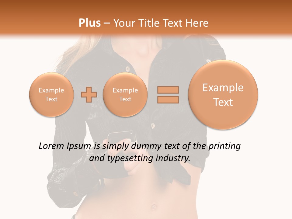 Beautiful Jeans Portrait PowerPoint Template