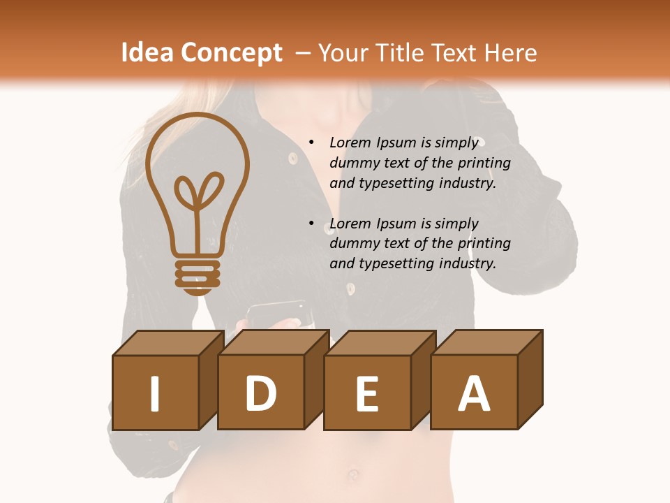 Beautiful Jeans Portrait PowerPoint Template