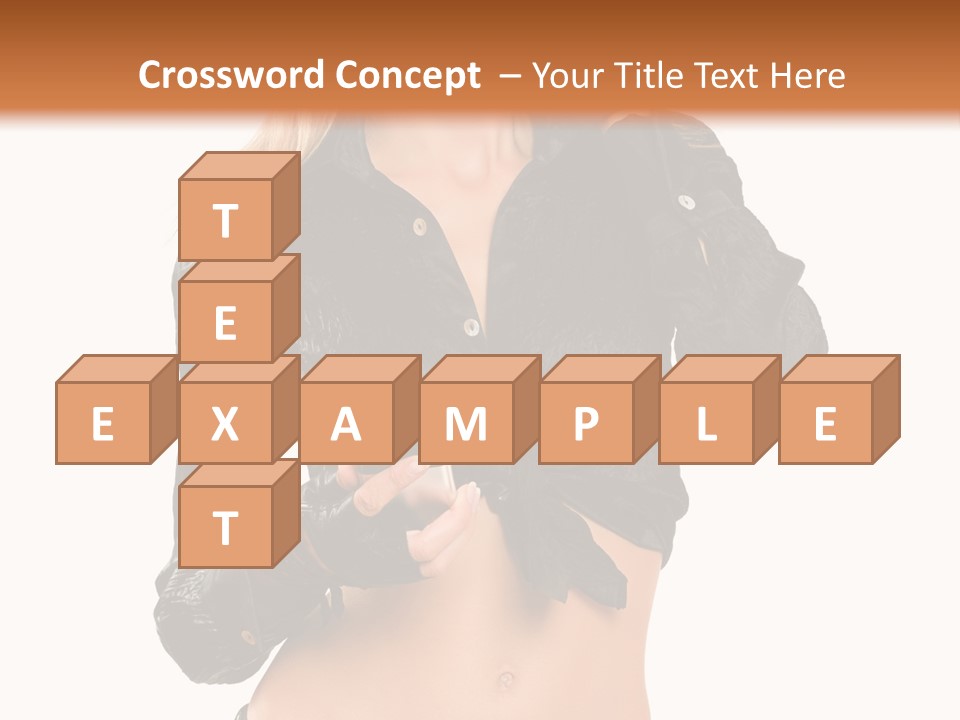 Beautiful Jeans Portrait PowerPoint Template