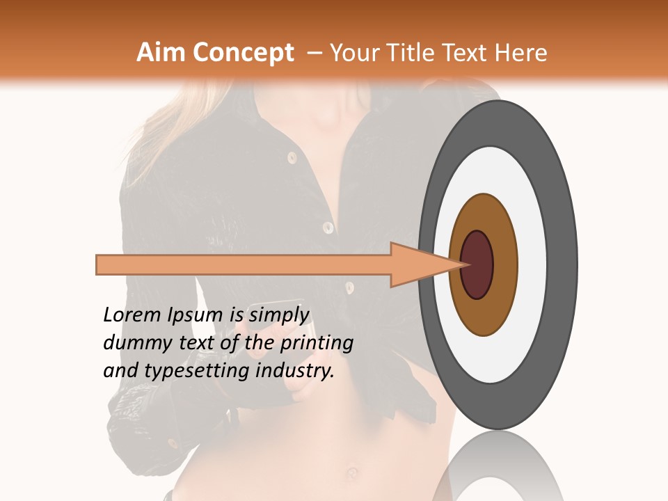 Beautiful Jeans Portrait PowerPoint Template