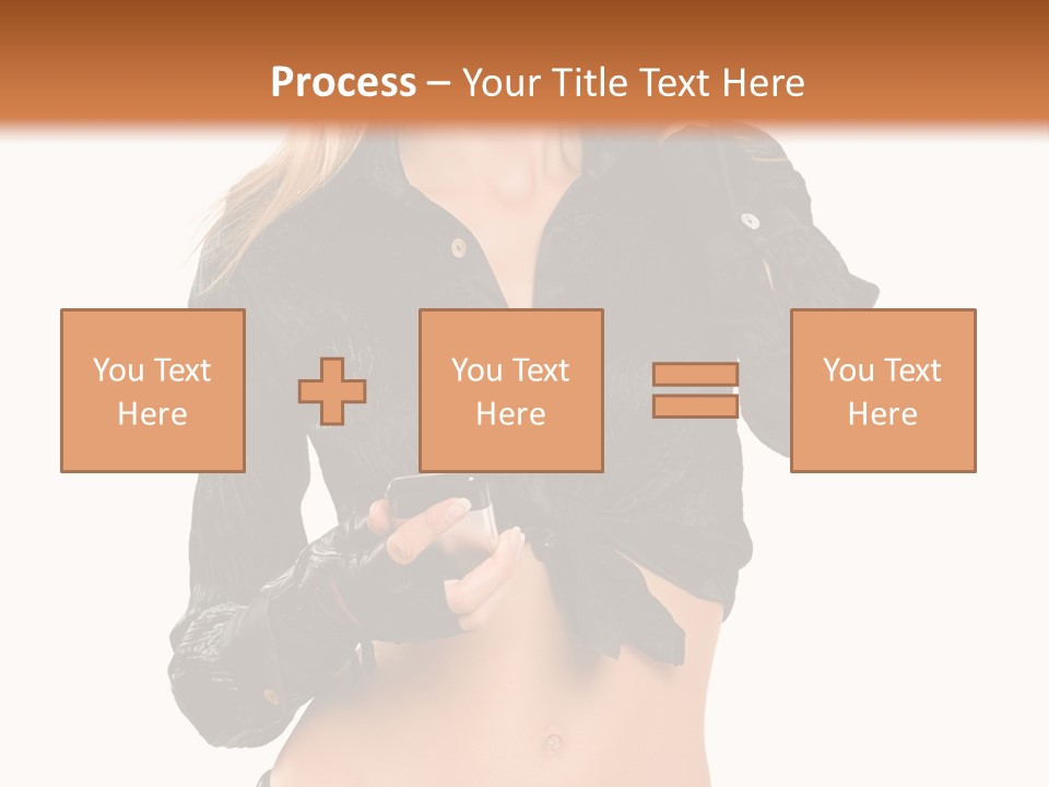 Beautiful Jeans Portrait PowerPoint Template