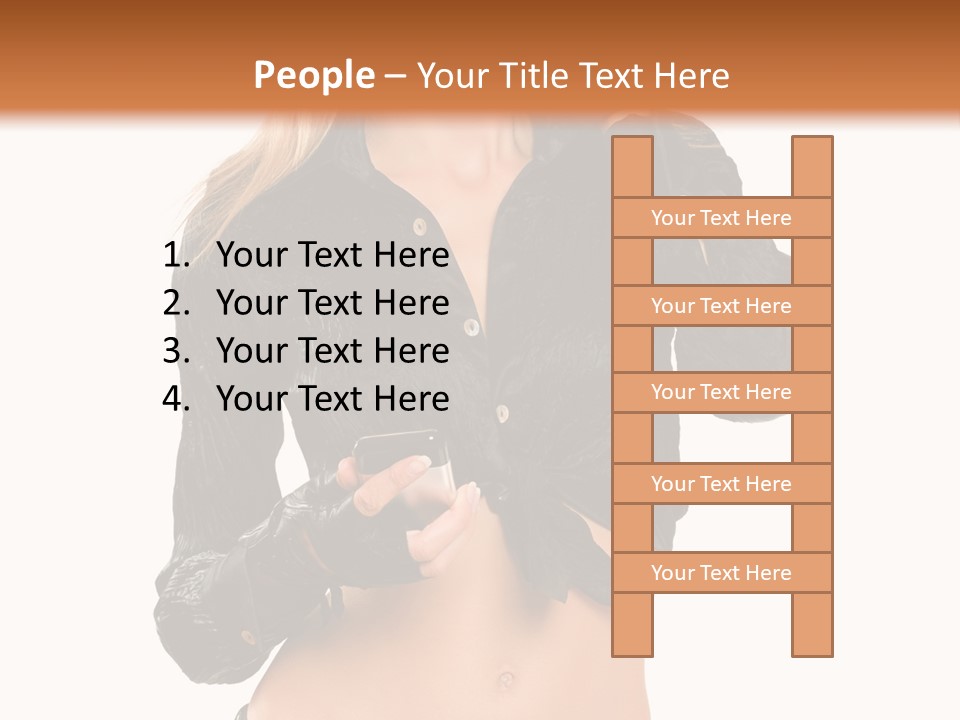 Beautiful Jeans Portrait PowerPoint Template