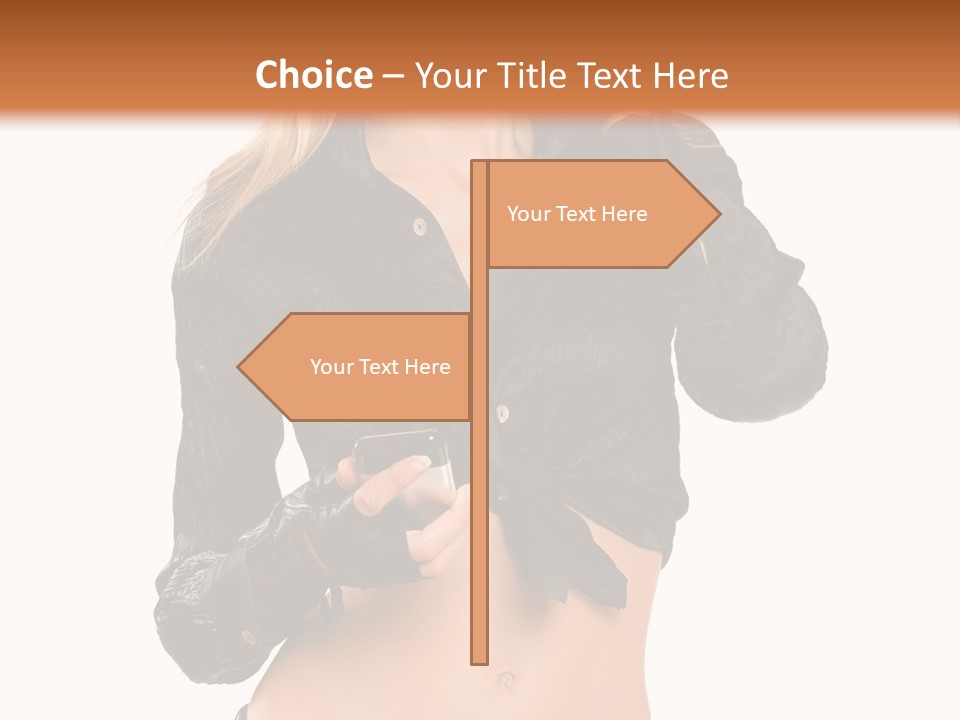 Beautiful Jeans Portrait PowerPoint Template