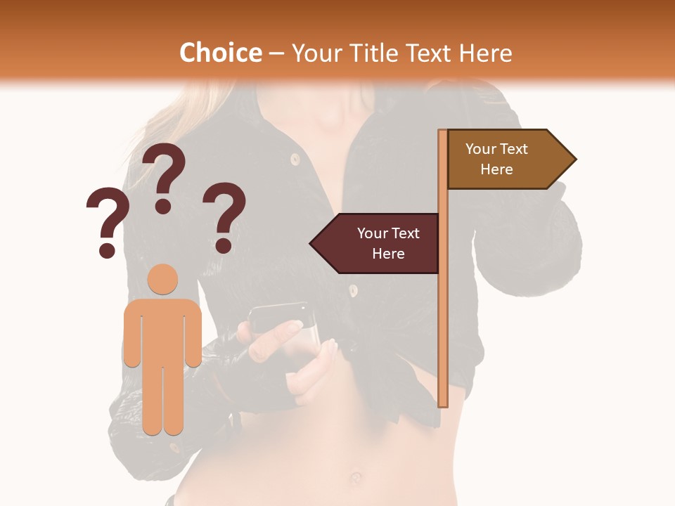 Beautiful Jeans Portrait PowerPoint Template