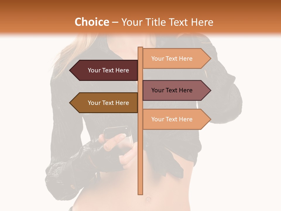 Beautiful Jeans Portrait PowerPoint Template