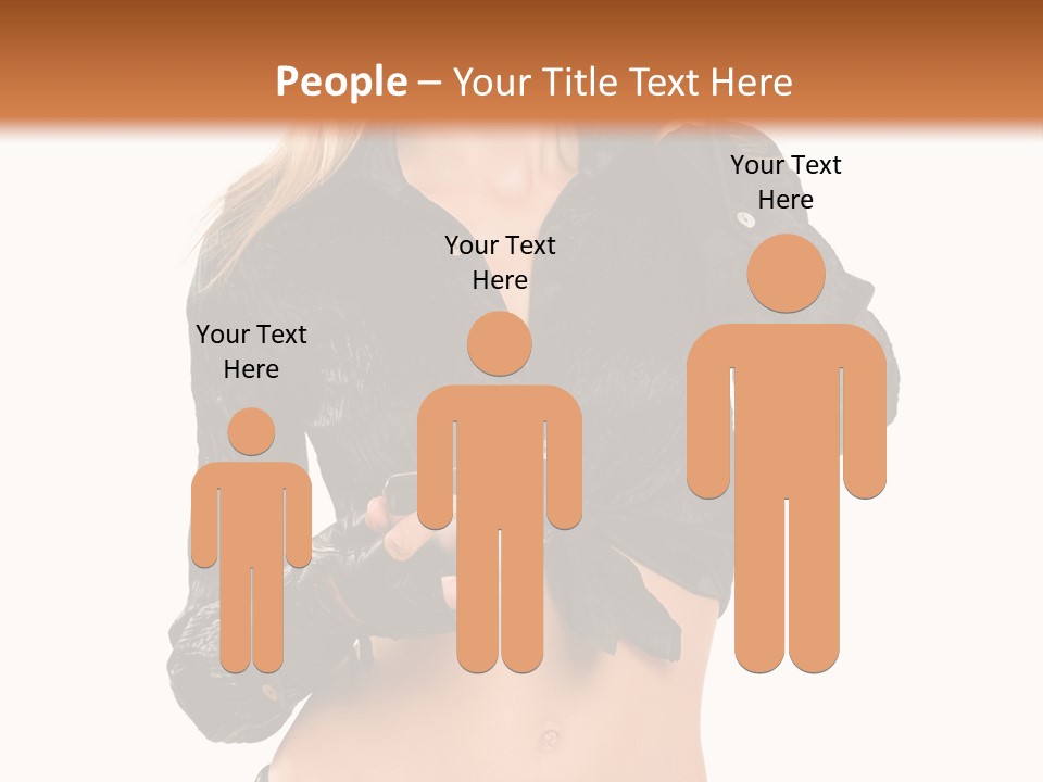 Beautiful Jeans Portrait PowerPoint Template