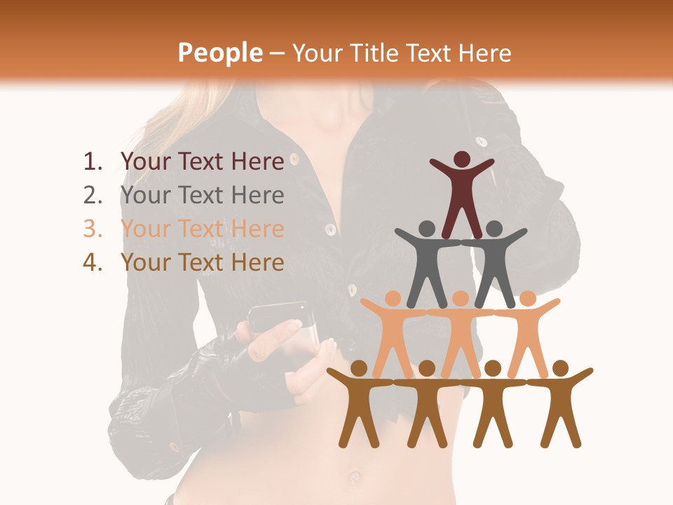 Beautiful Jeans Portrait PowerPoint Template