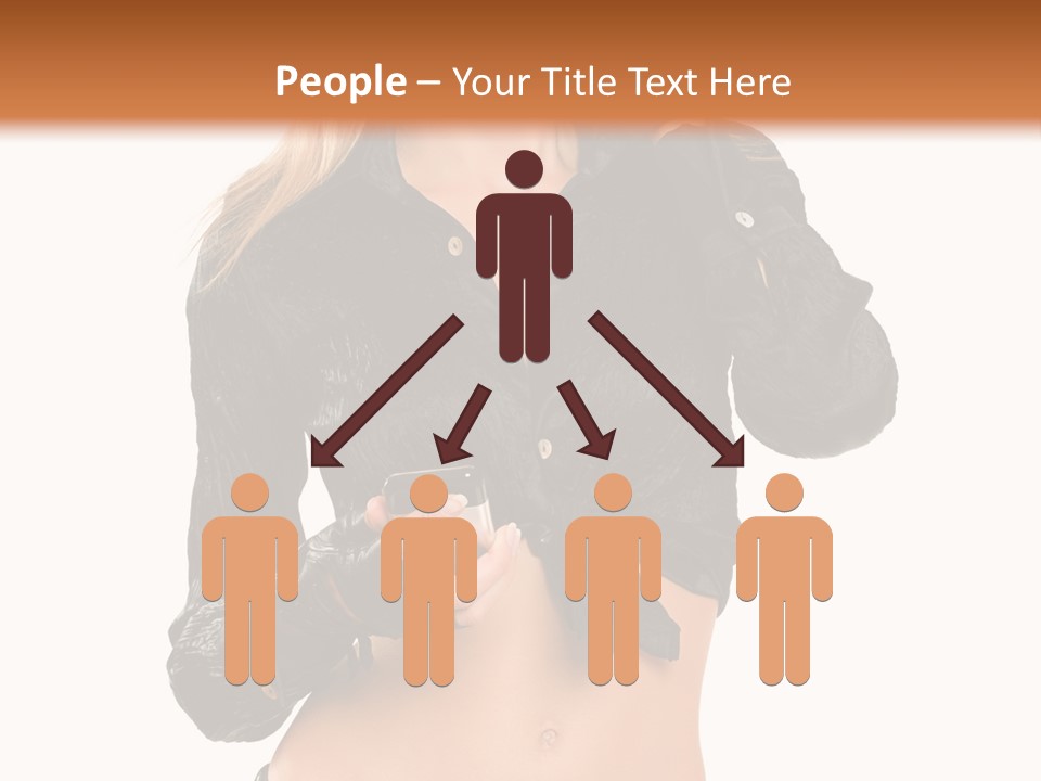 Beautiful Jeans Portrait PowerPoint Template