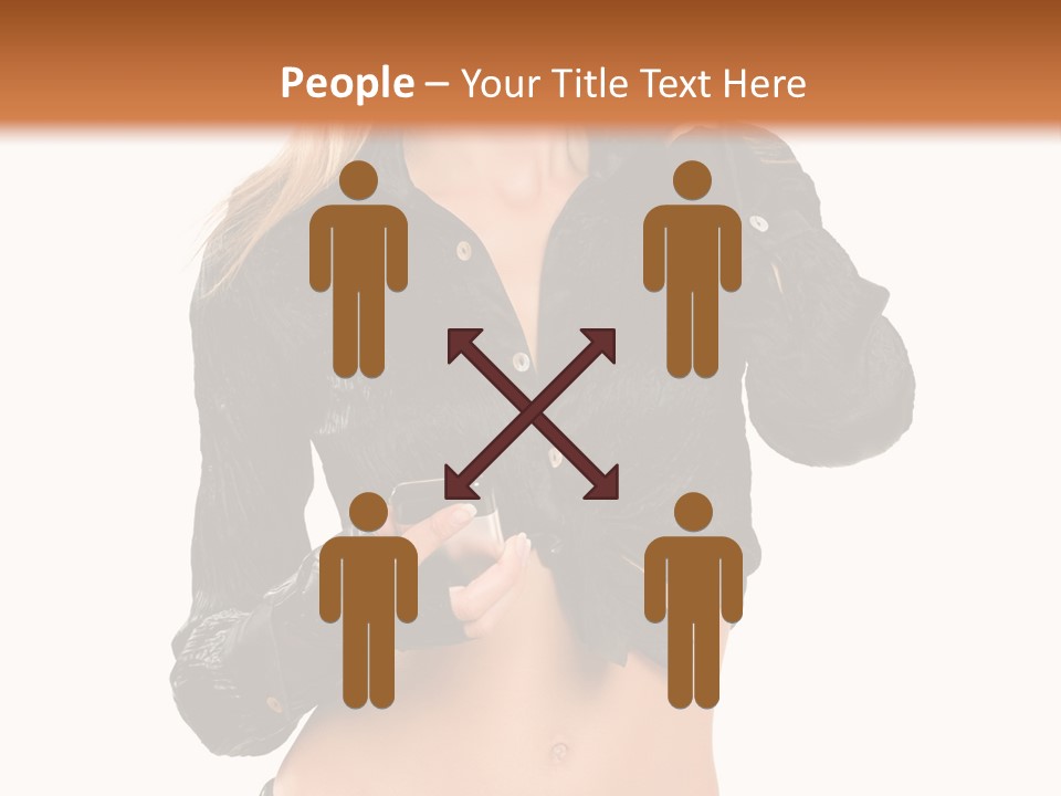 Beautiful Jeans Portrait PowerPoint Template