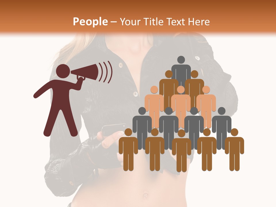 Beautiful Jeans Portrait PowerPoint Template