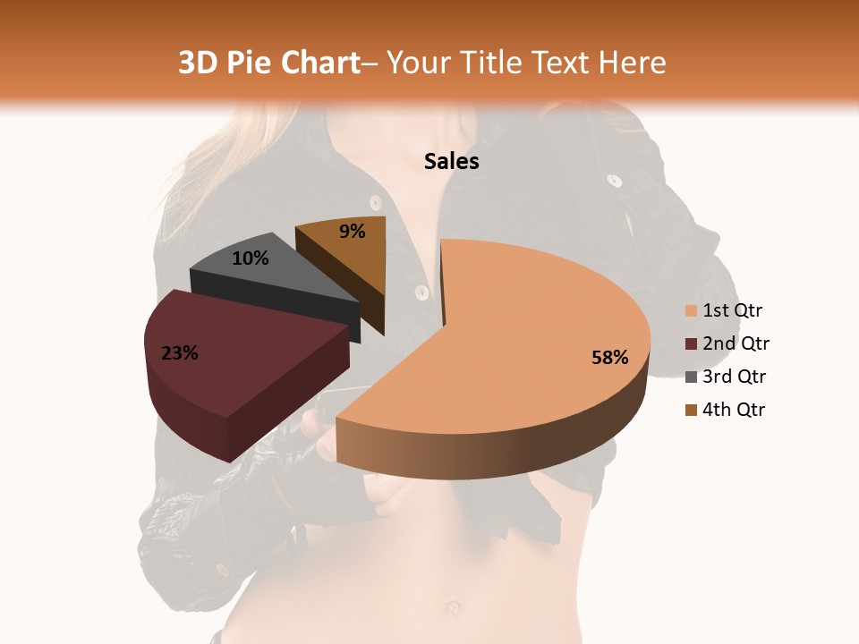 Beautiful Jeans Portrait PowerPoint Template